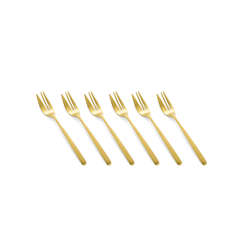Linea Salad / Dessert Fork, Ice oro