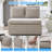 Modern Convertible Sofa Bed With Linen Fabric - Easy Pull-out Design Transforms From 43.5" Armless Sofa To 79.9" Bed, High-quality Sponge & Metal Frame (33.5"h, 81.4 Lbs)-624963465