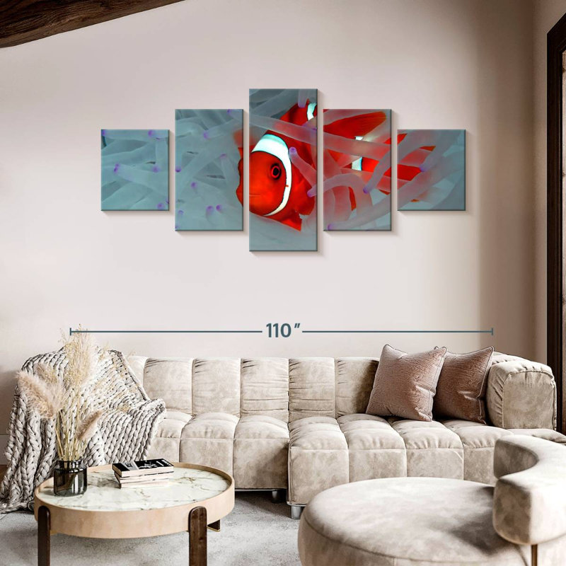 Hiding Clown Fish, 42" H x 92" W