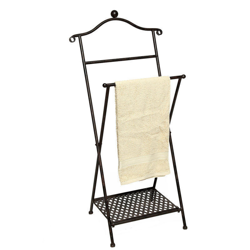 Jorah Metal Bathroom Shelves, Brown