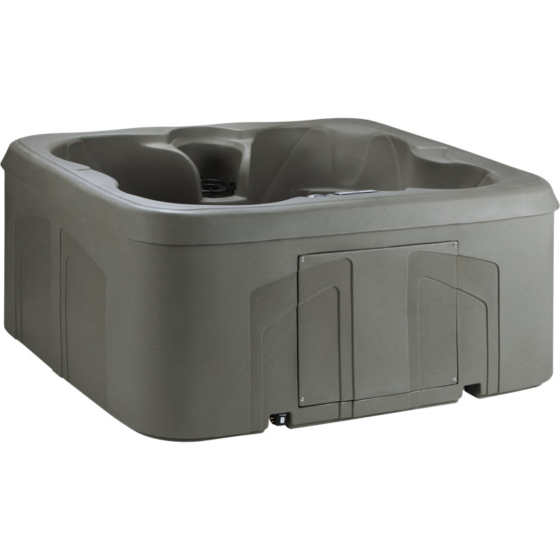 Taupe Oval 4-Person Plug and Play Hot Tub Spa
