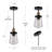 Modern Black Mini 1-Light Glass Pendant Light