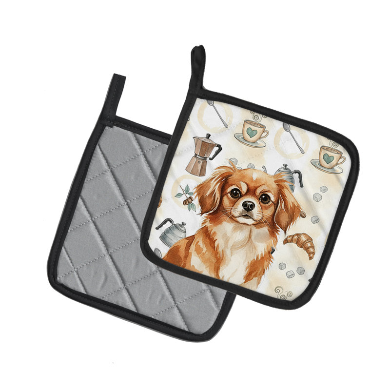 Paire de porte-cafetières Red Tibetan Spaniel