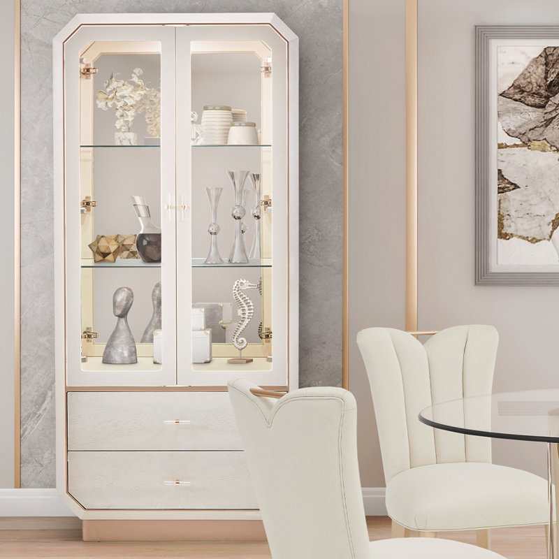 La Rachelle Lighted Curio Cabinet