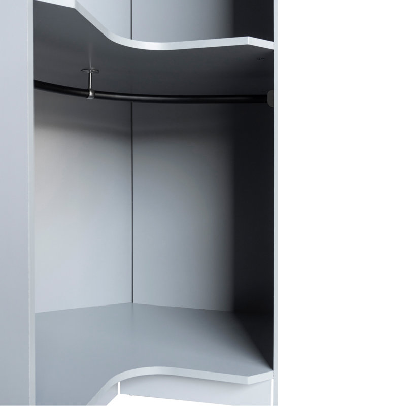 Versatile Corner Wardrobe With Premium Quality And Ample Storage, Ideal For Any Room., Gray
