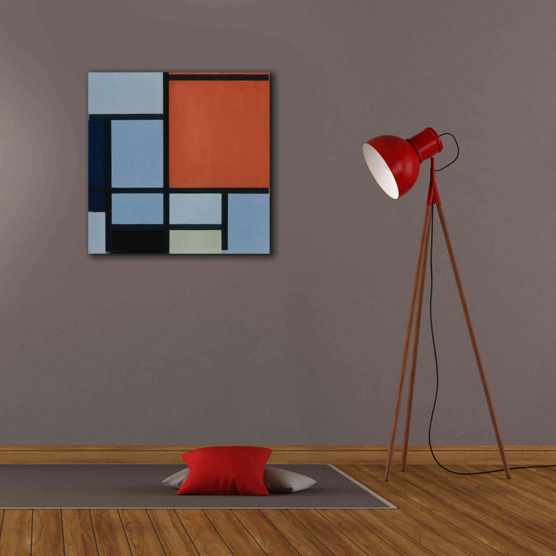 «Eunita Composition 1921 on Canvas» par Piet Mondrian, reproduction, H 26 po x l 26 po x P 1,5 po