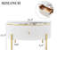 Table basse ronde moderne avec 2 grands tiroirs de rangement - table d'appoint 31,5 po, plateau de table spacieux pour le salon