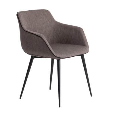 Zalma 47cm H Upholstered Parsons Chair in Grey