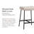 Berkley Counter Stool In Matte Black With Light Beige Fabric-123564828-123564823