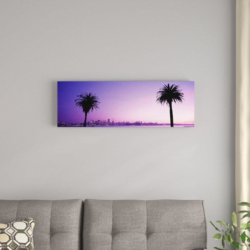 « san francisco, californie », reproduction de photo sur toile, H 12 po x l 36 po x P 1,5 po, Toile avec cadre noir