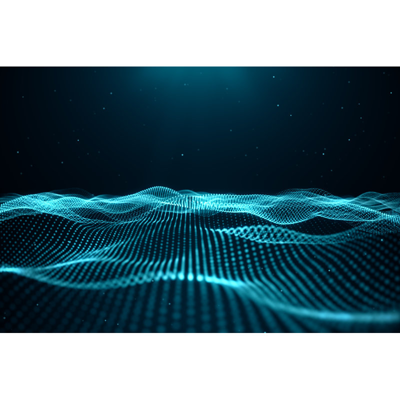 Wave Of Particles - Wrapped Canvas Print, 30cm H x 46cm W x 3.8cm D