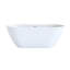 Baignoire en acrylique blanc brillant de 63 po, autoportante pour spa de salle de bain, avec système de colmatage et forme de berceau avec drainage double isolation