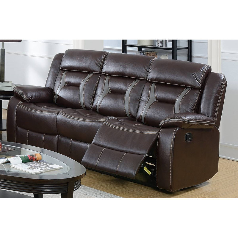 Chadley RECLINING SOFA, Dark Rosy Brown