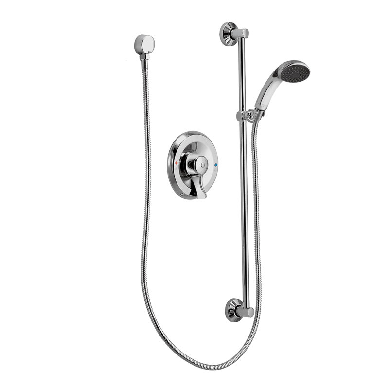 Système de douche commercial complet M-Dura avec Posi-Temp, 2,5 gal / min, Chrome