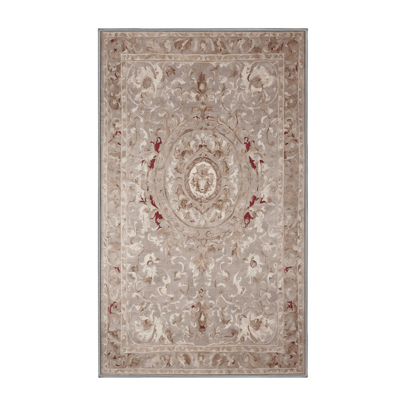 Tapis gris soyeux et moelleux, Rectangle 2 pi x 3 pi