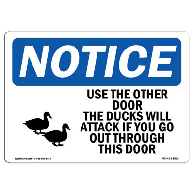 Osha - avis d'utilisation de l'autre porte «The Ducks» avec symbole