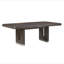 Table de salle à manger moderne à finition brune 5 pièces avec 4 chaises d'appoint et rembourrage beige-1100346540