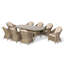 8 - Person Patio Dining Set Oval Table