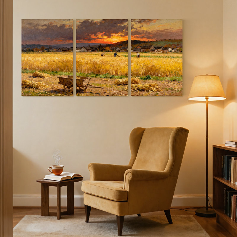 Scénario et paysages urbains Golden Field, H 18 po x l 36 po