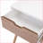 Modern 2-Drawer Nightstand with Solid Pine Legs, White Walnut