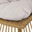 Chaise et table d'appoint Style - beige, cadre en fer brun inclus