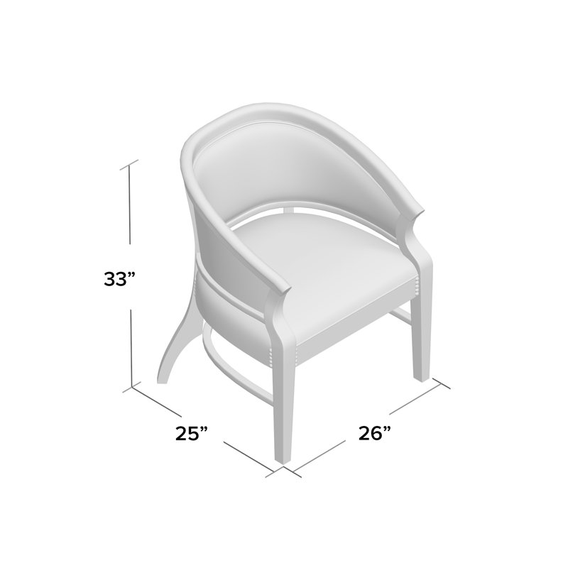 Danbury Upholstered Barrel Chair, Bark (8789 06), Montego Bay, Aged Bronze