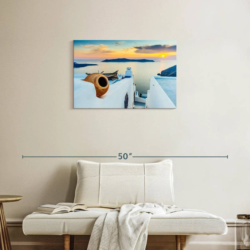 Nicci Scenic Santorini Sunset, H 20 po x l 30 po