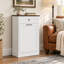 Meuble-poubelle à bascule de 13 pouces, en bois, pour cuisine et buanderie - Blanc-113580078