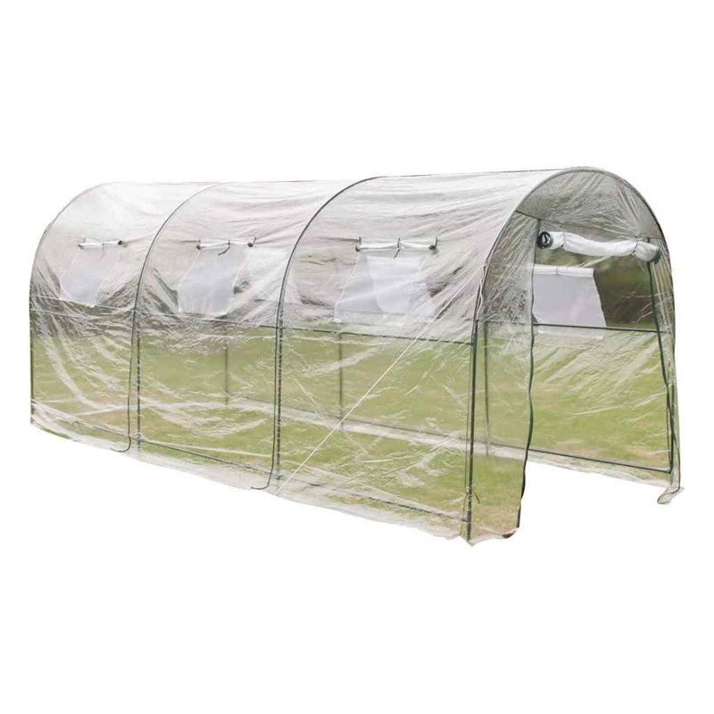 Greenhouse Transparent PVC Cover with Powder Coated Steel Frame Large Portable Growing House
