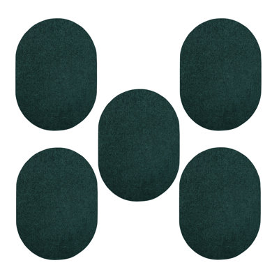Ensemble de tapis intérieur / extérieur en polyester de couleur unie Francky