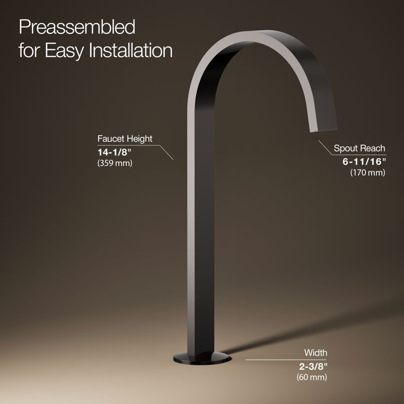 Components Bathroom Sink Spout With Ribbon Design, Nickel