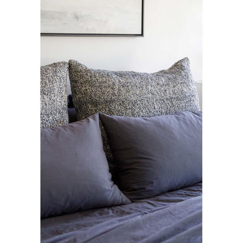 Brentwood Square Pillow Cover & Insert, 28" H x 36" W, Steel