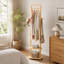Porte-manteau en bois massif au design compact, idéal pour les entrées, les chambres et les salons.-779188276