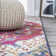 Cockburn Bohemian FLAIR Boho Vintage Medallion Fuchsia/White Rug