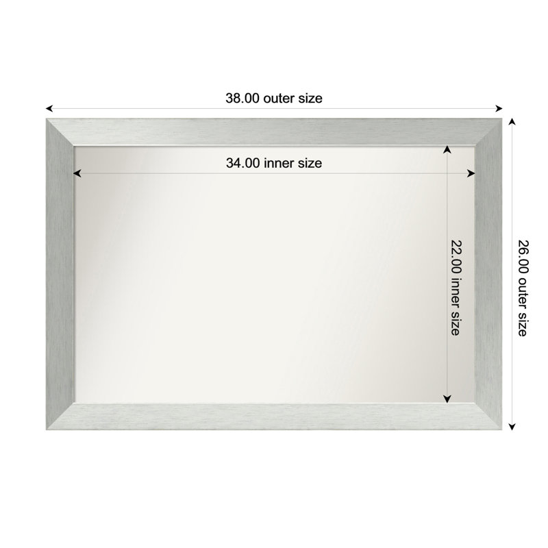 Twanya Solid Wood Wall Mirror, Rectangle, 26" x 38"