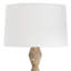 Crew Travertine Buffet Lamp (Black Shade)-1862562190