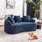 Boneless Curved Loveseat with 3 Pillows-324150827