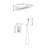 2-Spray 9 In. Wall Mount Dual Fixed And Handheld Shower Head 2.2 GPM-113823332