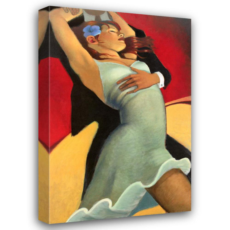 Danseuse écarlate, H 24 po x l 16 po