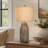 28.5" Ceramic Table Lamp With Beige Shade