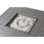 Gulli X 42 po Table de foyer en aluminium avec perles de verre, deux couvercles, couvercle, 55 000 Btus, finition grise-477947947