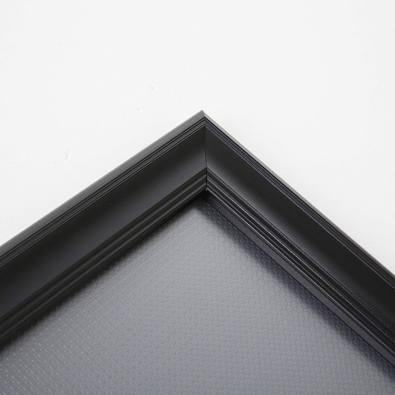 Porte-affiche mural en aluminium noir à chargement frontal M&T 36x48 Fancy Snap Affichage à changement rapide pour les menus, les photos, le bureau, la vente au détail et les affaires