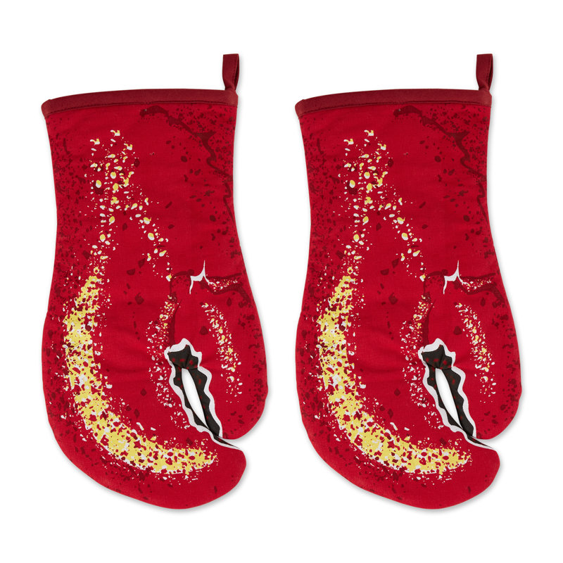 Design Imports Cotton Oven Mitt Set
