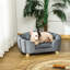 Lit pour chien pour petits chiens - gris, coussin lavable amovible. Coussin confortable pour animal de compagnie, amovible. Canines appropriées