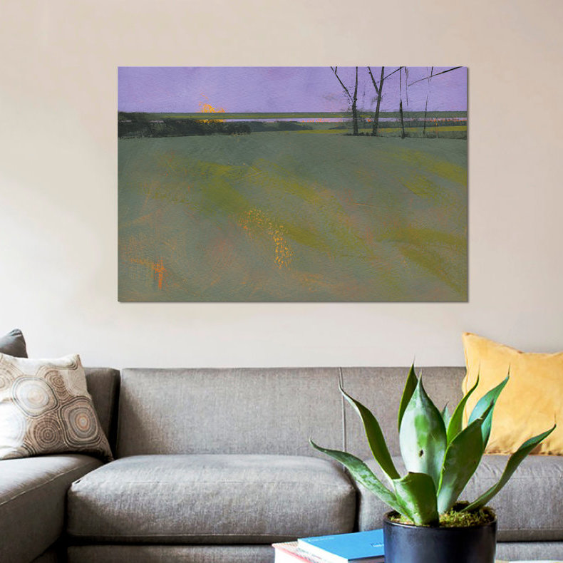 « millfields », reproduction sur toile, H 8 po x l 12 po x P 0,75 po, Pas de tapis, Toile tendue