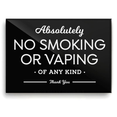 Enseigne de designer Absolument interdite à fumer ou à vaporiser