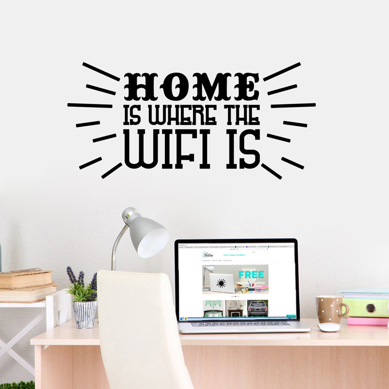 Text & Numbers Wall Decal, Black