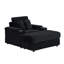 Canapé simple en velours côtelé vert avec un coussin, deux coussins décoratifs, un repose-pieds et deux espaces de rangement-1097002348