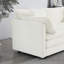 Ensemble de 2 chaises d'appoint, fauteuils rembourrés en chenille haut de gamme, chaises d'appoint de salon avec coussin décoratif, blanc