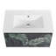 Meuble-lavabo flottant 30 po avec lavabo en céramique. Porte d'armoire à fermeture en douceur. Moderne. Contreplaqué. Noir Bon espace de rangement
